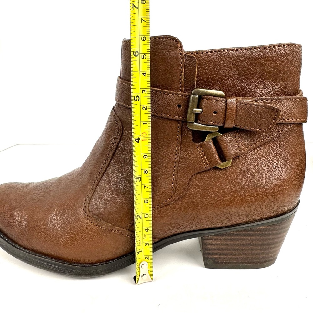 Naturalizer Zakira Leather Ankle Bootie Brown Size 7.5M - Picture 12 of 13
